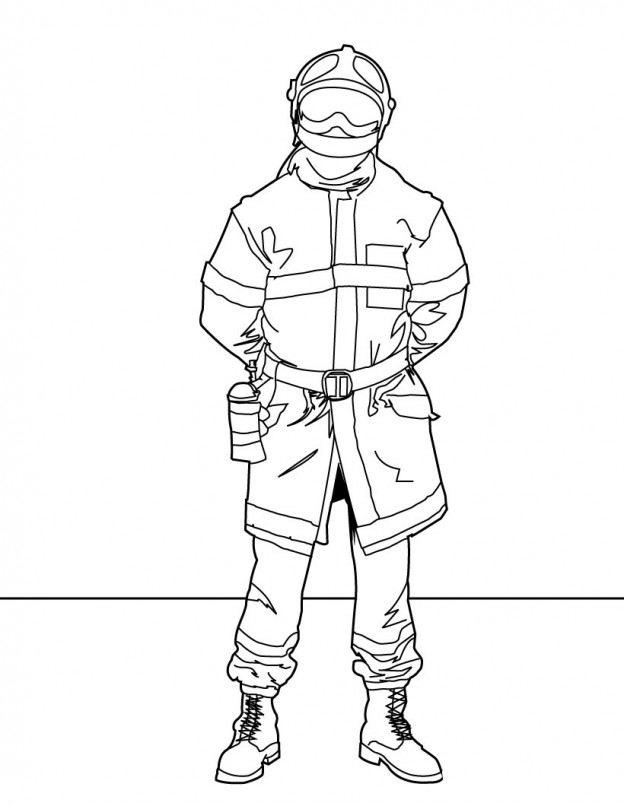 Printable Firefighter Coloring Pages