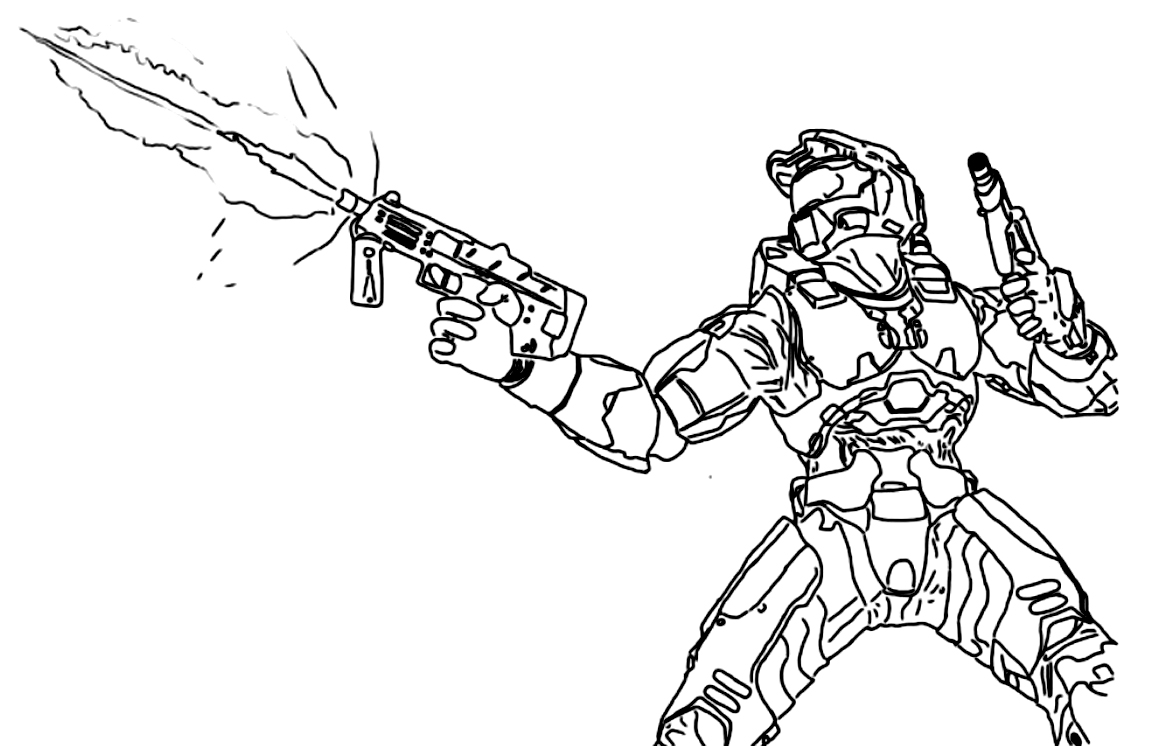 halo game coloring pages