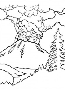 Printable Volcano Coloring Sheets
