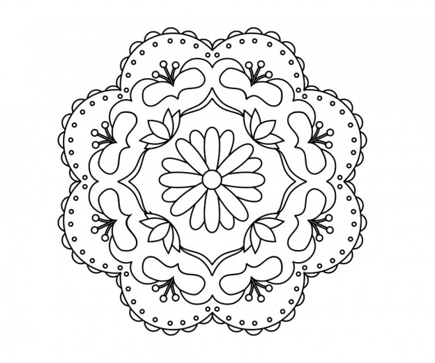 Printable Rangoli Coloring Pages