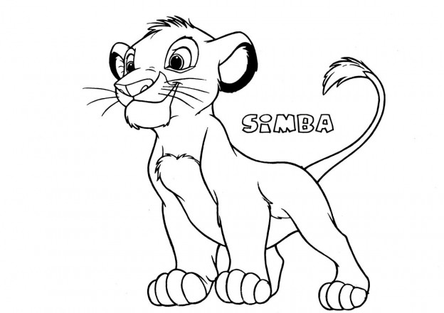 Printable Simba Coloring Pages