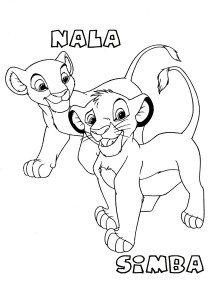 Simba and Nala Coloring Pages