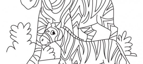 Printable Zebra Coloring Pages