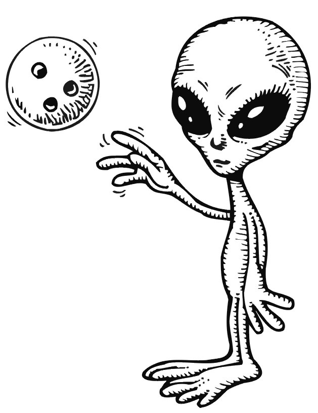 Printable Alien Coloring Pages