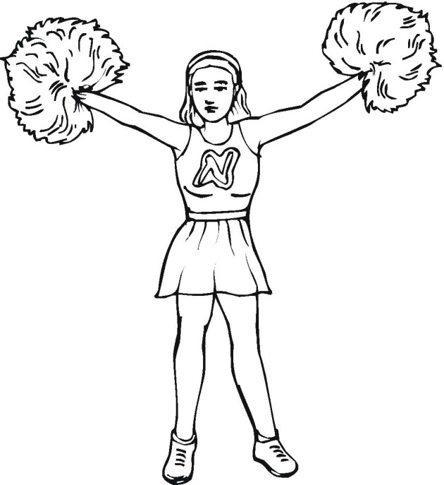 Printable Cheerleading Coloring Pages