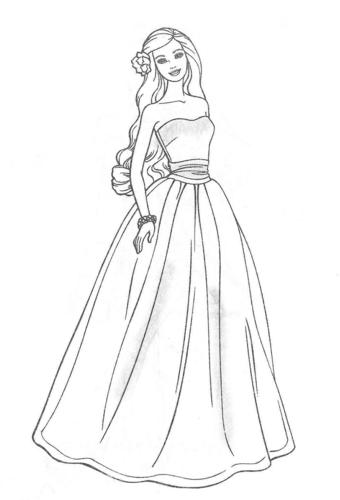 46 Collections Coloring Pages Princess Barbie  Best Free