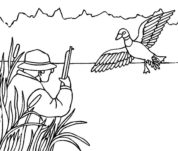 Printable Hunting Coloring Pages