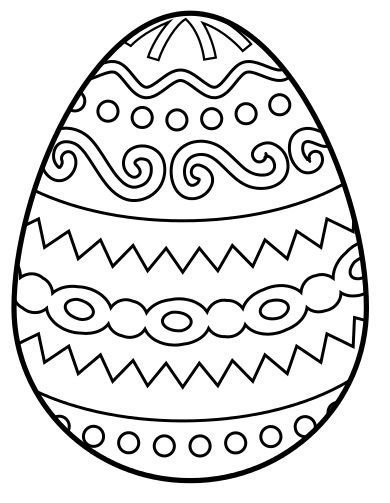 Printable Easter Eggs Coloring Pages