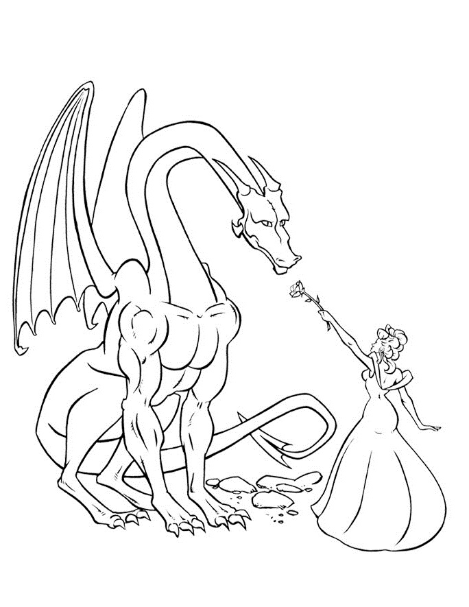 fantasy dragon coloring pages