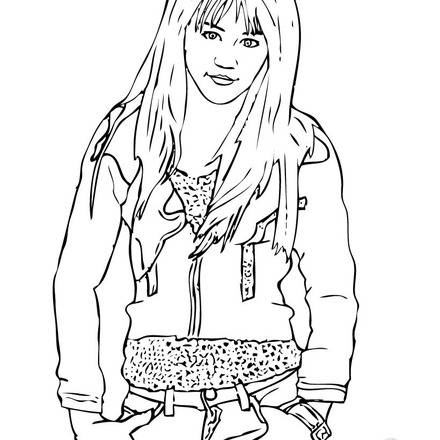 Printable Hannah Montana Coloring Pages