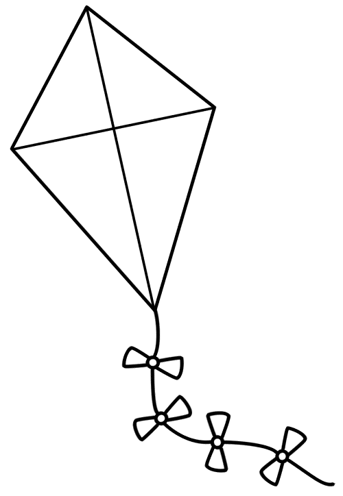 Printable Kite Coloring Pages