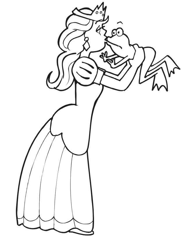 Printable Princess and the Frog Coloring Pages