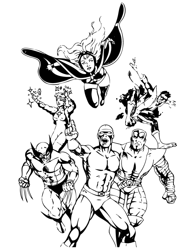 Printable X Men Coloring Pages