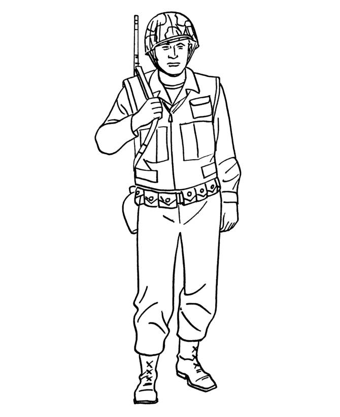 Printable Army Coloring Pages