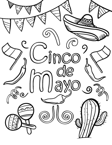 Printable Cinco De Mayo Coloring Pages