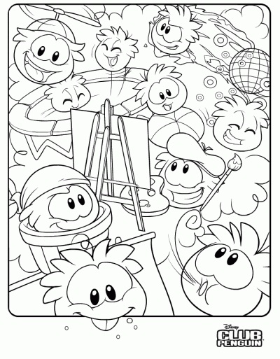 club penguin ninja coloring pages