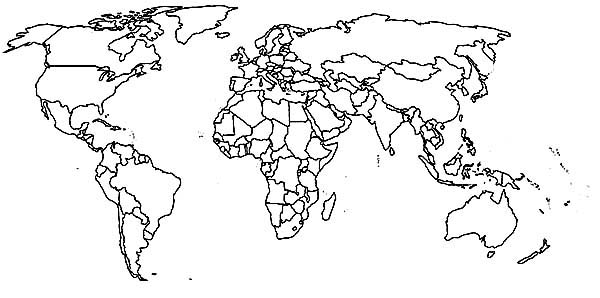 Coloring Page World Map | ColoringMe.com