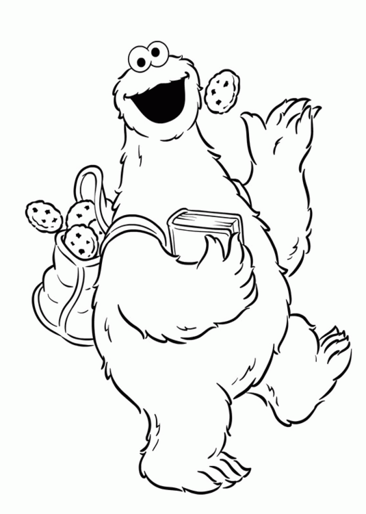 Printable Cookie Monster Coloring Pages