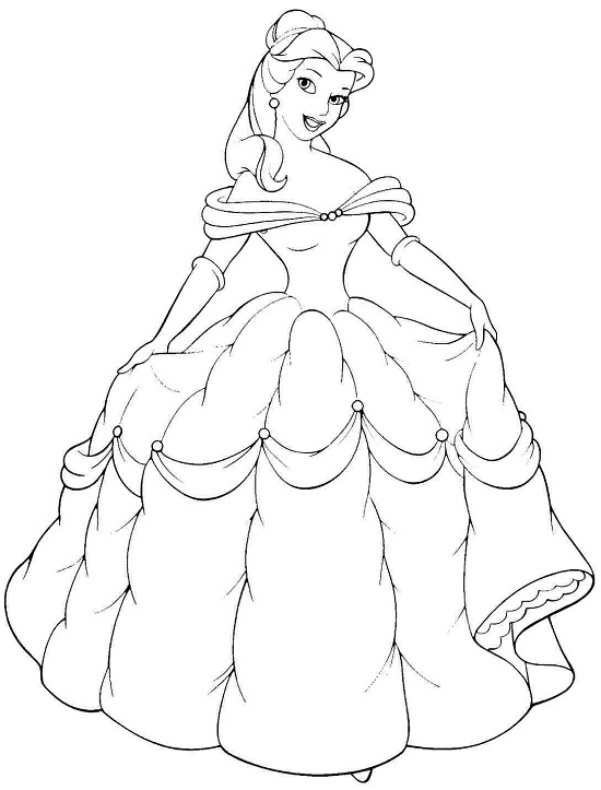 Printable Belle Coloring Pages