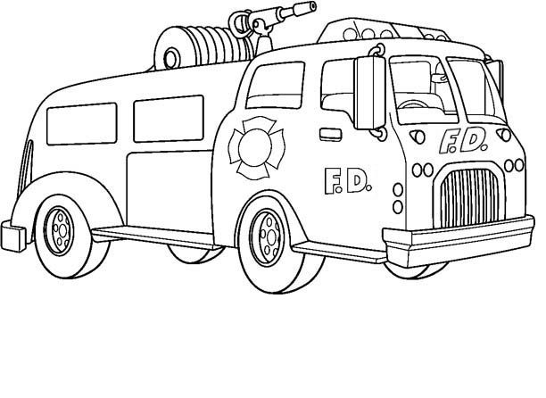 Printable Fire Truck Coloring Pages