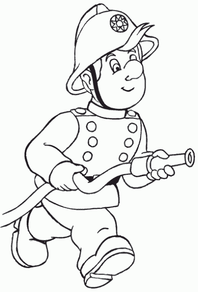 Printable Fireman Coloring Pages