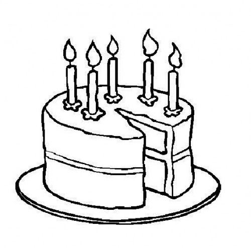 Printable Birthday Cake Coloring Pages