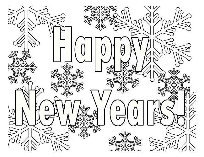 Printable New Years Coloring Pages