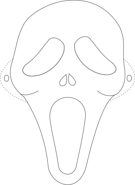 Ghost Face Coloring Pages | ColoringMe.com