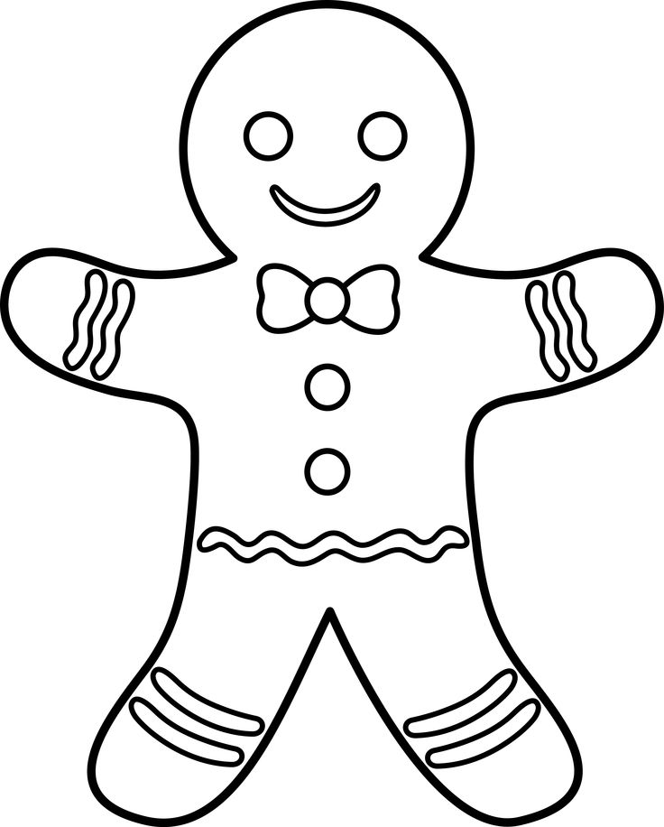 Printable Gingerbread Man Coloring Pages