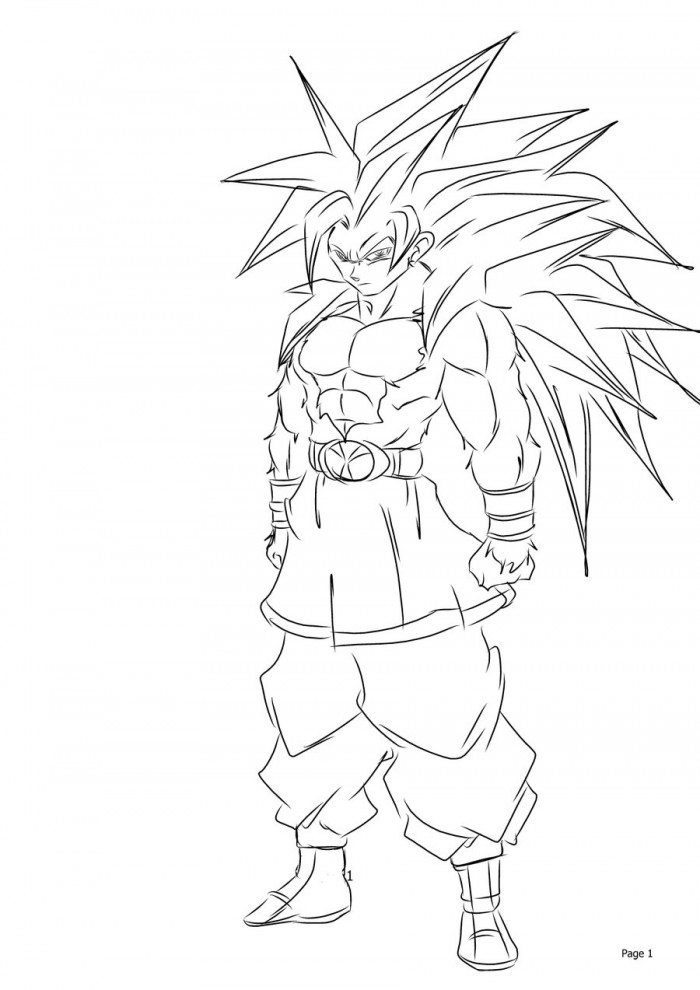 Goku Super Saiyan 5 - Desenho e Dicas para Colorir 