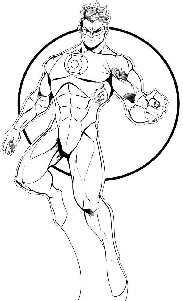 coloring pages of green lantern