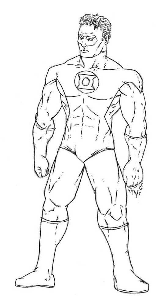 Drawing Green Lantern Coloring Pages Coloring And Drawing