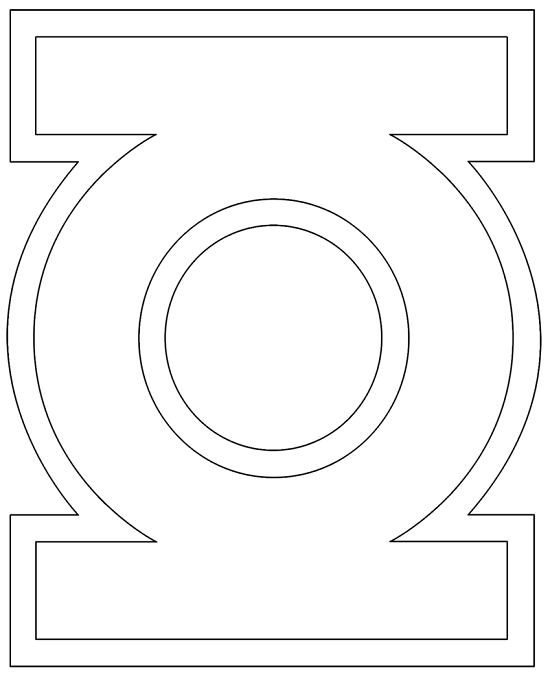 Green Lantern Symbol Coloring Pages | ColoringMe.com