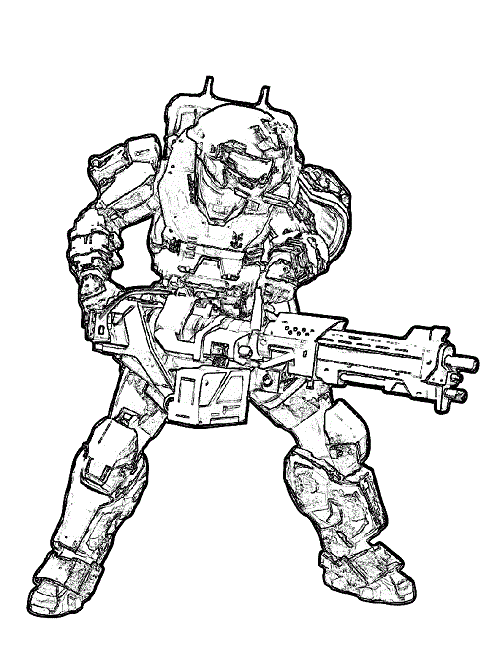 Printable Halo Reach Coloring Pages