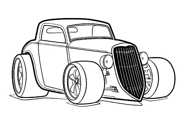 Printable Hot Rod Coloring Pages