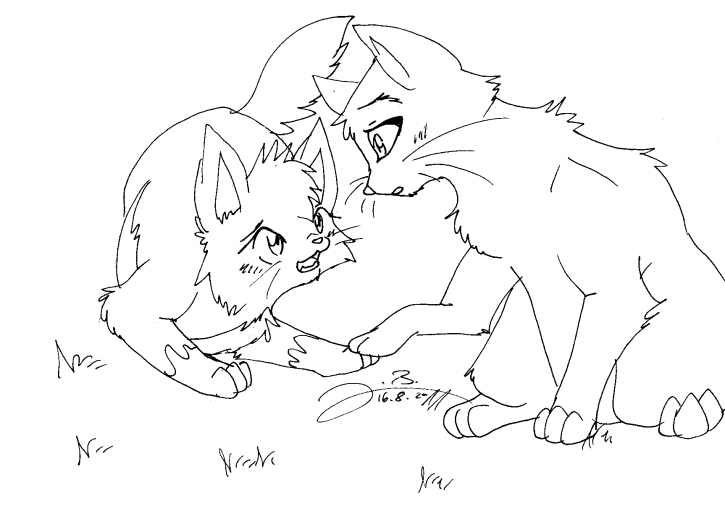 warrior cat couple coloring pages