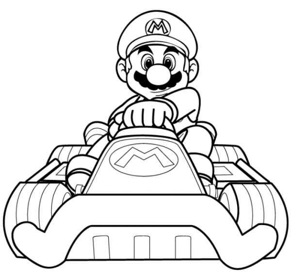 Printable Mario Kart Coloring Pages