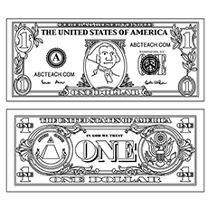 Printable Money Coloring Pages