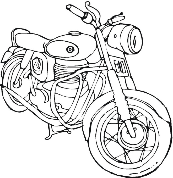 Printable Motorcycle Coloring Pages