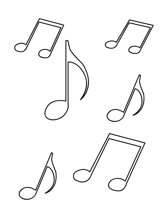 Printable Music Note Coloring Pages