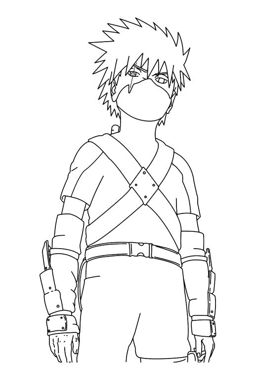 Naruto Kakashi coloring page - Google Search