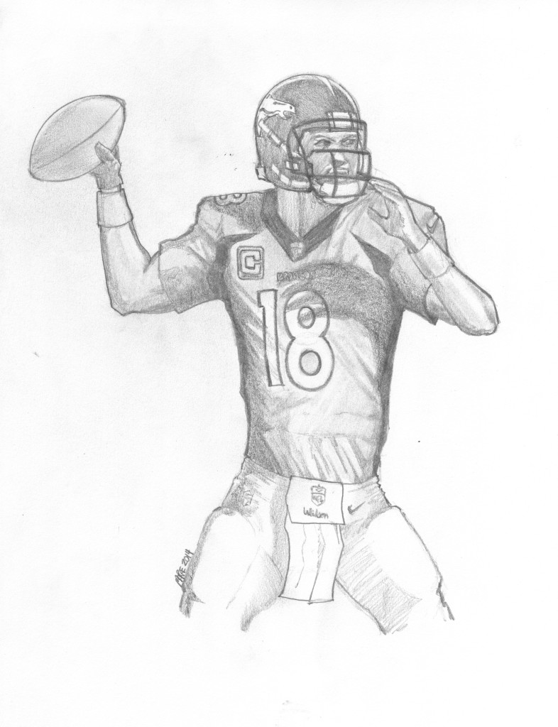 broncos football player coloring pages