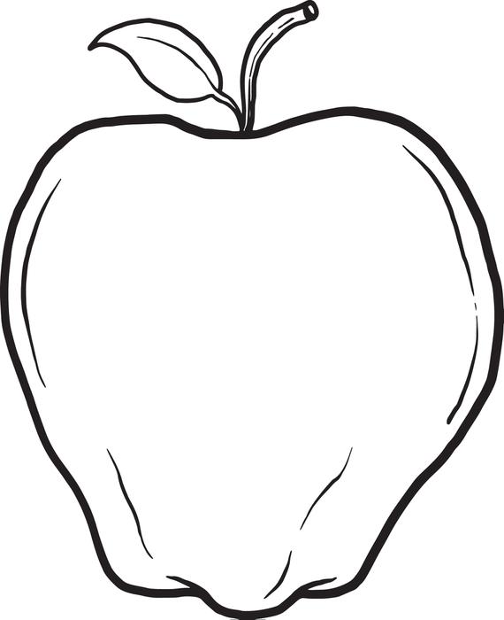 Printable Apple Coloring Pages