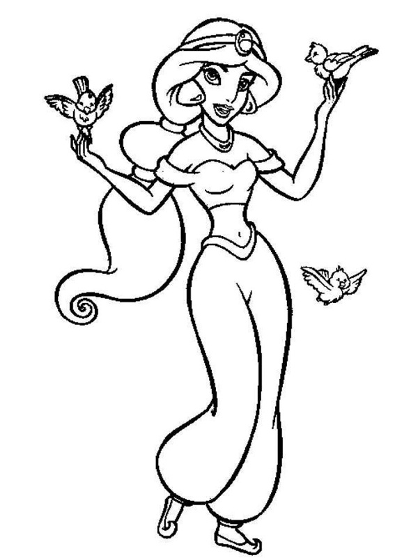 Printable Jasmine Coloring Pages