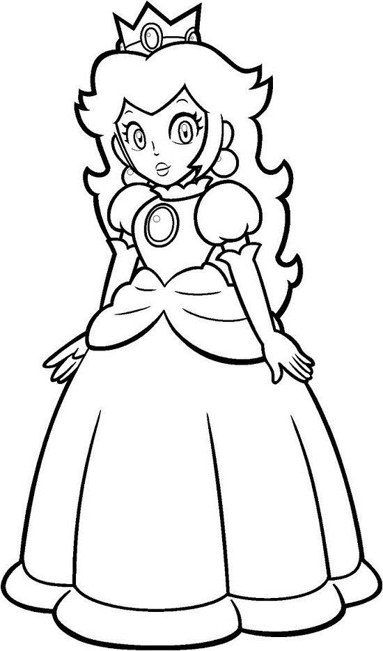 Printable Princess Peach Coloring Pages