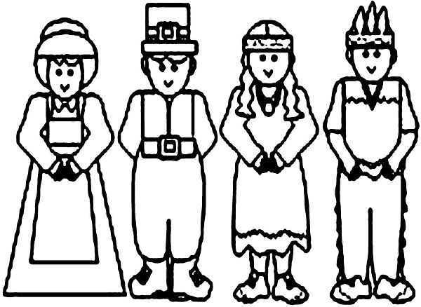 Printable Pilgrims Coloring Pages