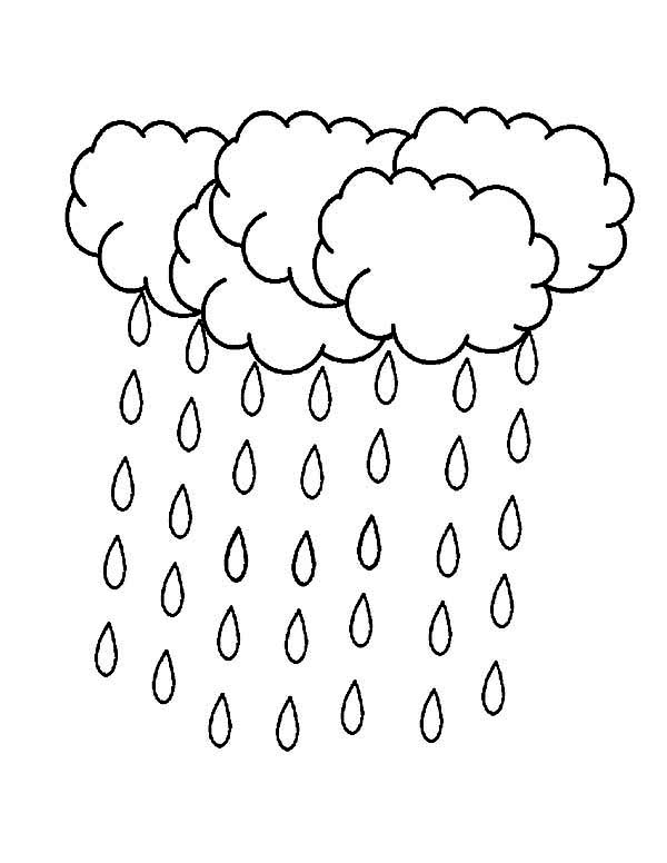 Printable Raindrop Coloring Pages