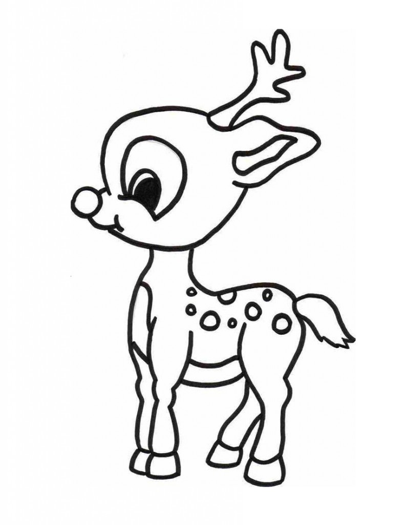 Printable Rudolph Coloring Pages