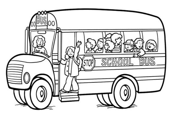 Printable School Bus Coloring Pages