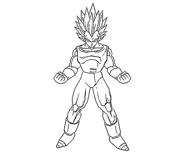 Vegeta ssj4 para colori - Imprimir Desenhos